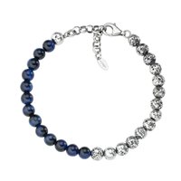 Bracciale Amen Uomo Hipster in Argento BRU2PMBBL6 - BRU2PMBBL6